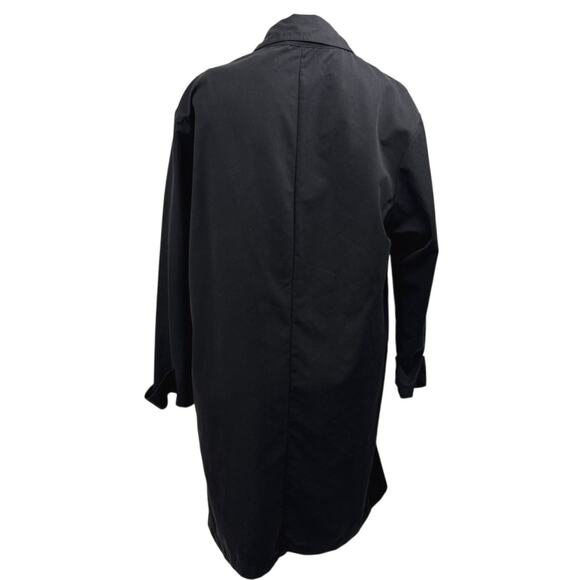 Zara Women's Black Long Sleeve Collared Button Up Trench Coat Jacket Size S - Picture 2 of 4